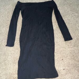 Elegant Black Off-Shoulder Dress